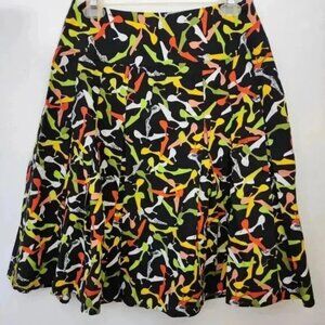 Liz Claiborne Pleated Cotton A-line Skirt Size 6